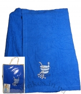Парео (килт, юбка) для бани и сауны мужское синее, Ярослав